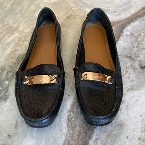 Coach “Olive” Leather Loafers - Black